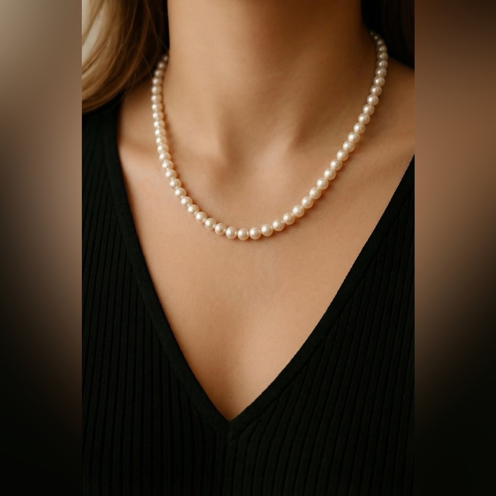 0161 Glass Pearl Necklace